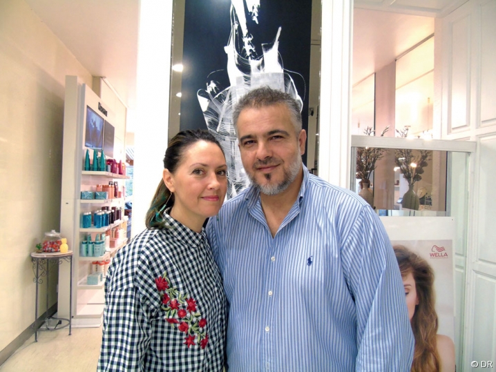 Lydie et Sébastien Chapeau, gérants du salon de coiffure Artistyk