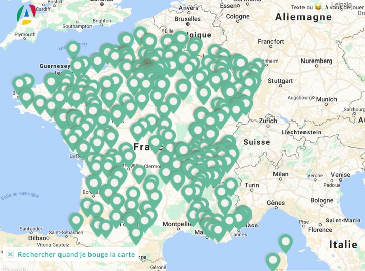 Carte des CFA