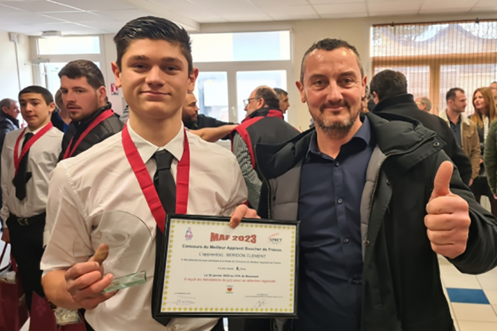 Campus de Digne : Clément BERIDON classé 2nd meilleur apprenti boucher de PACA Campus de Digne : Clément BERIDON classé 2nd meilleur apprenti boucher de PACA