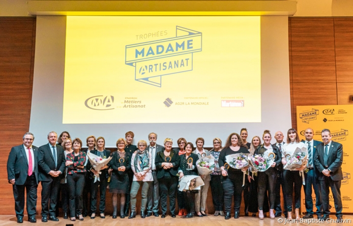 Photo de groupe des lauréates du prix Madame Artisanat 2020