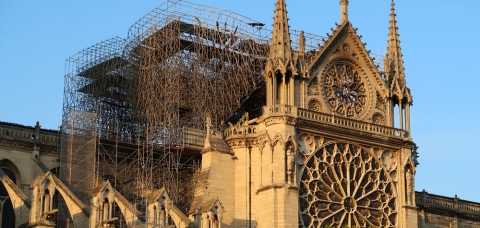 échafaudage de notre dame de paris